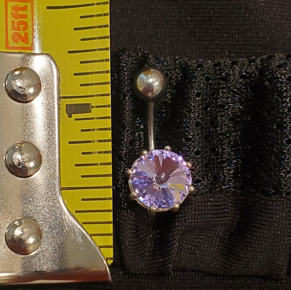 Belly/Naval Ring Light Purple/Lavender 14 ga.